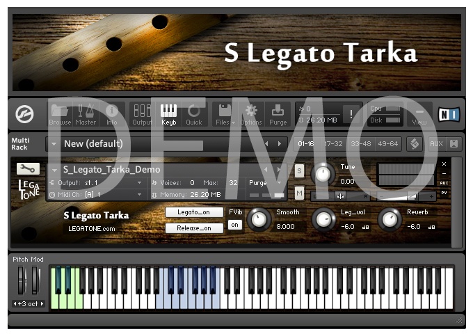 タルカ音源 S Legato Tarka for KONTAKT Free Demo - フリー音源