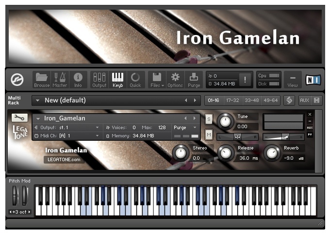 ガムラン音源 Iron Gamelan for KONTAKT