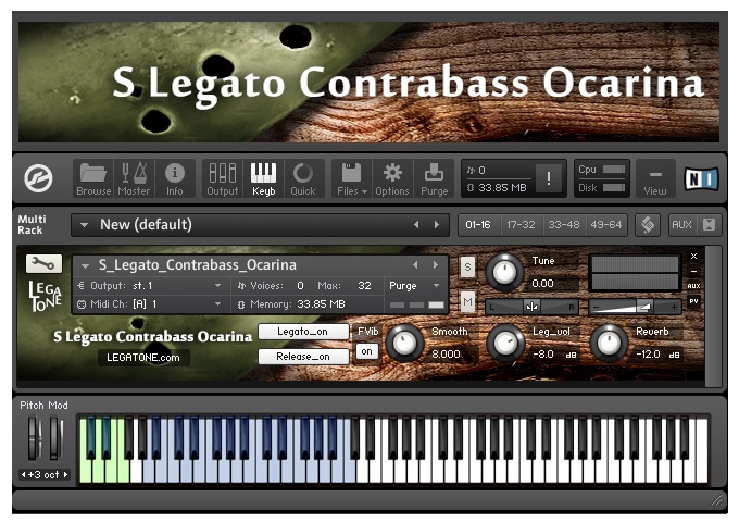 オカリナ音源 S Legato Contrabass Ocarina for KONTAKT