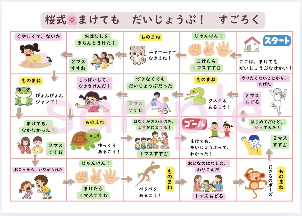 【お届け版🚚】桜式🌸負けても大丈夫！すごろく