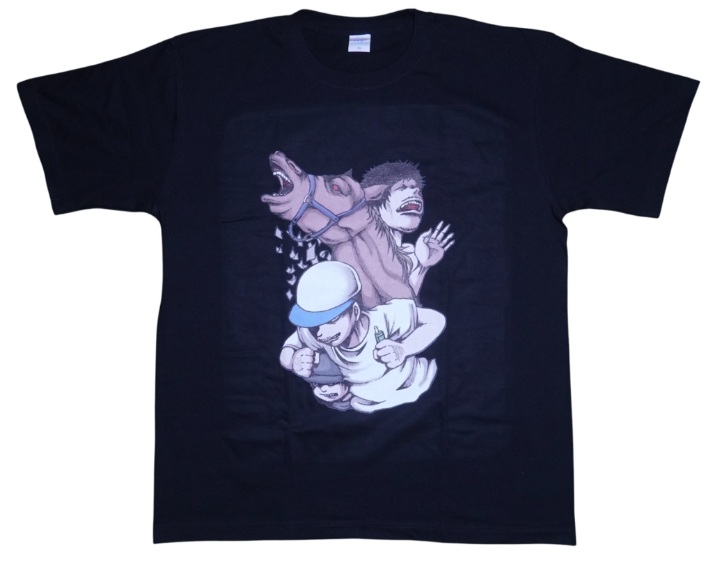 【限定】『押切蓮介先生描き下ろし』それでも上杉は生きてゆく✖️押切蓮介コラボTシャツ6.2オンス（黒）