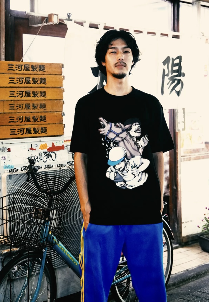 【限定】『押切蓮介先生描き下ろし』それでも上杉は生きてゆく✖️押切蓮介コラボTシャツ6.2オンス(黒)