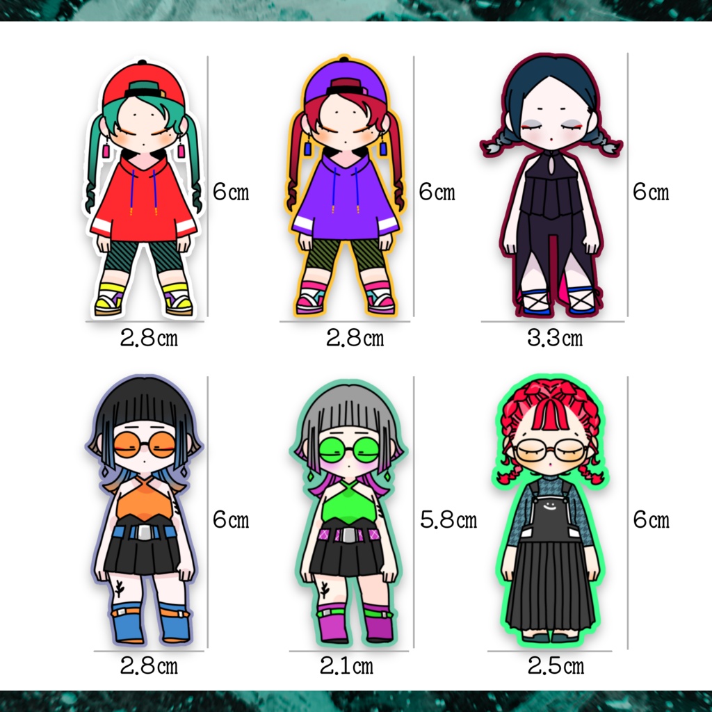 かわいこちゃんたち / クリアシール