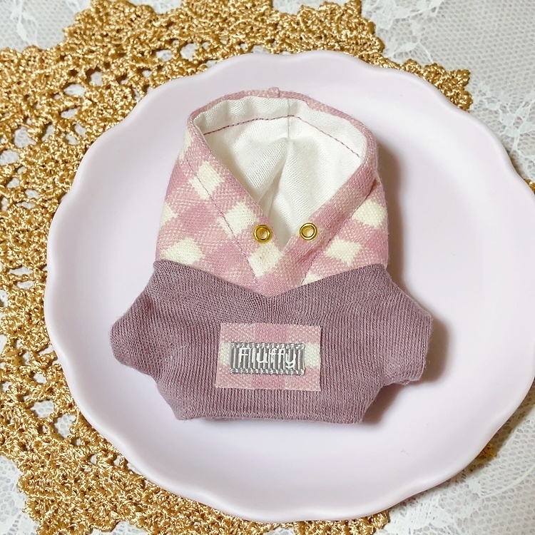 【新色追加】fluffyロゴパーカー(10cmぬい服)