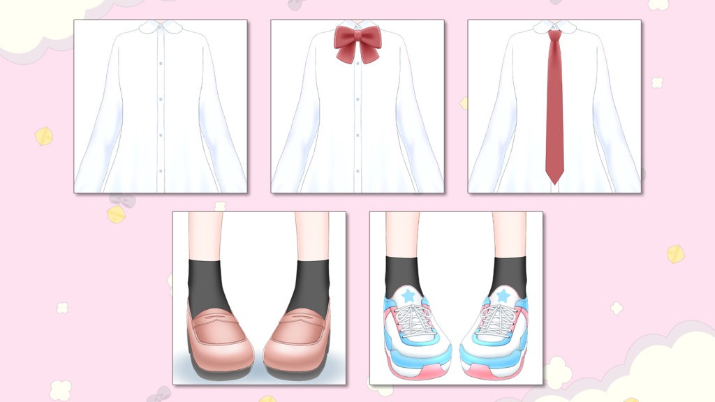 【Live2D汎用カスタムモデル】差分多彩!多彩ちゃん_v1.00