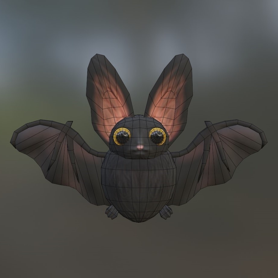 Bat low poly コウモリ ローポリ