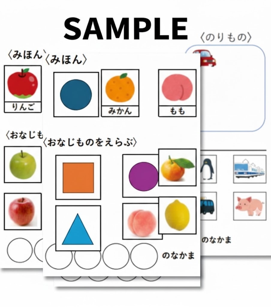 【幼児・小学生向け】 自立課題プリント マッチング+分類セット|PDF