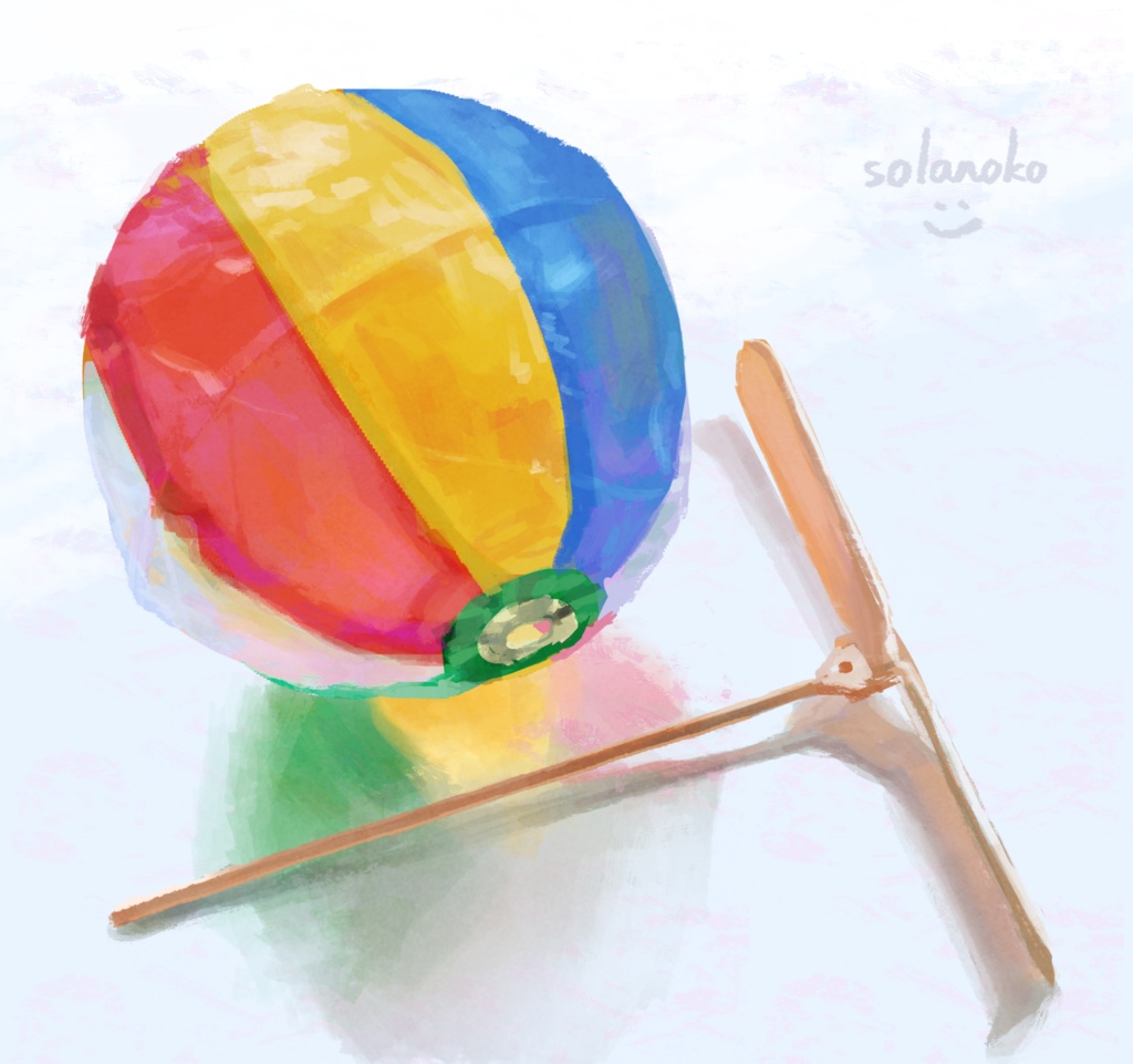 イラストカード【紙風船】