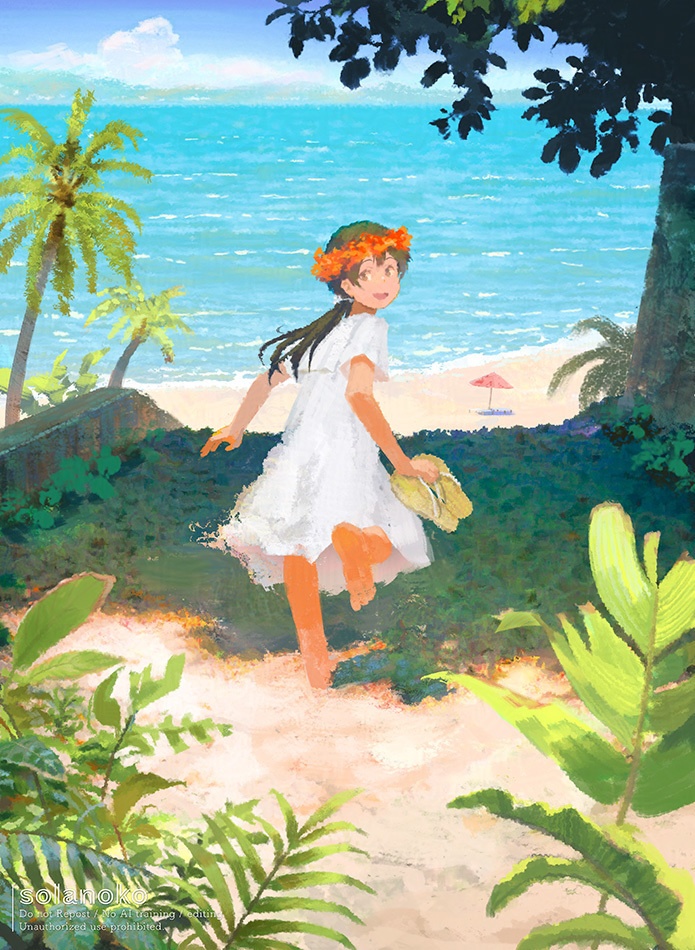 ポストカード「裸足で駆け出す」