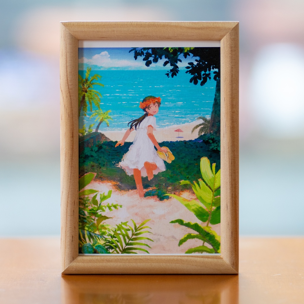 ポストカード「裸足で駆け出す」