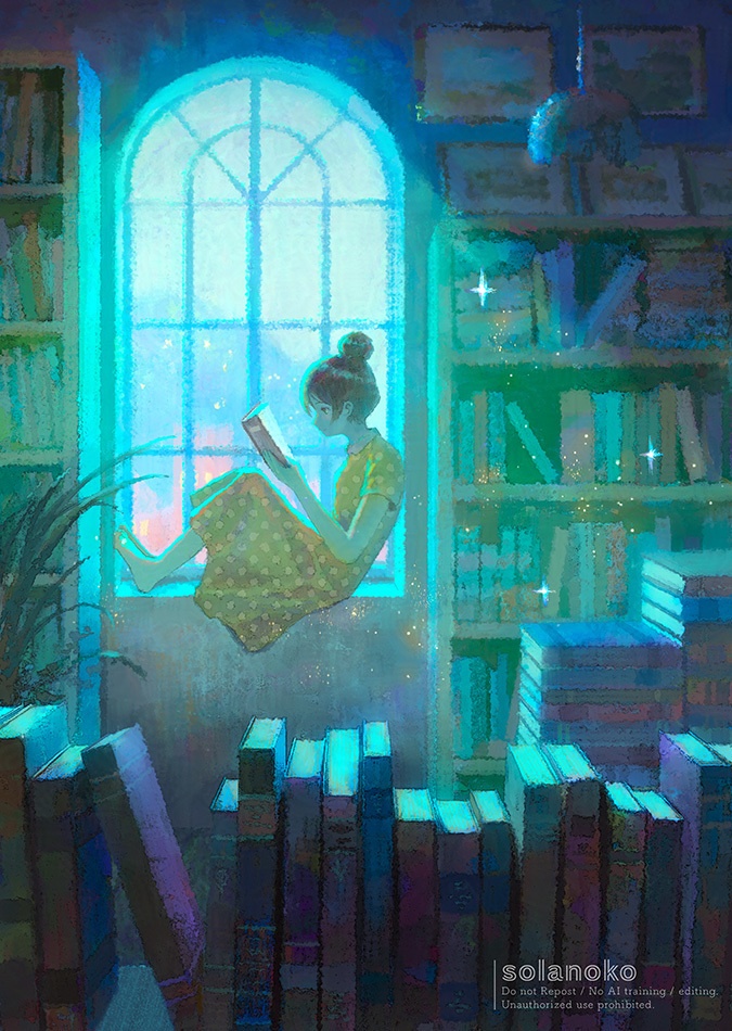 ポストカード「水玉と月光」