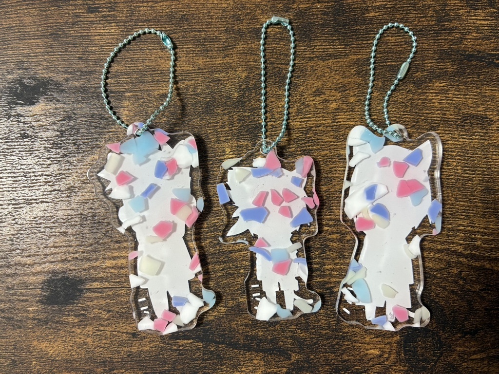【ペーパーつき】猫耳アクキー3種