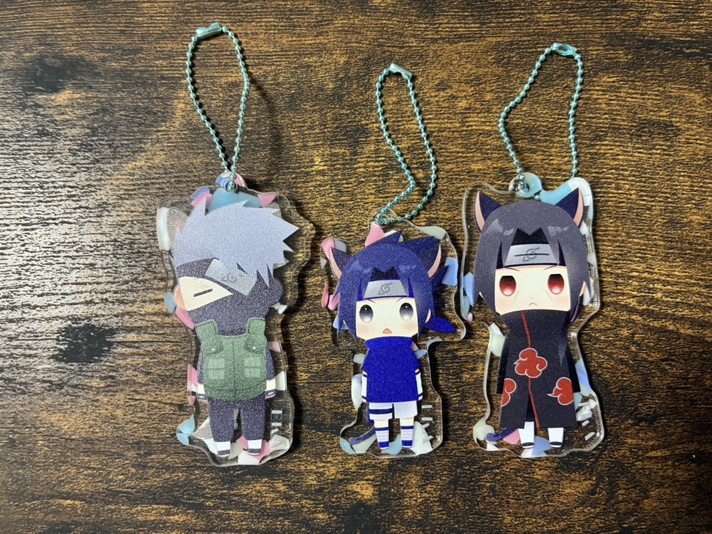 【ペーパーつき】猫耳アクキー3種