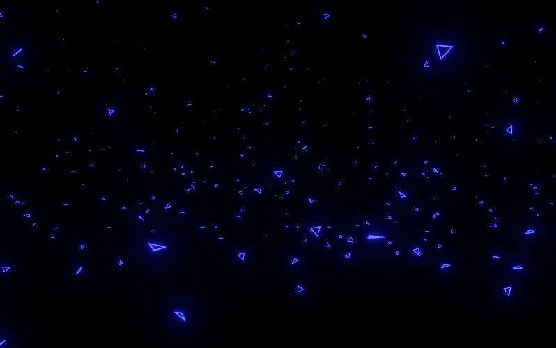 【無料】ワイヤーフレームパーティクル