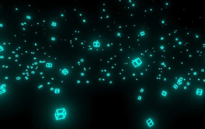 【無料】ワイヤーフレームパーティクル