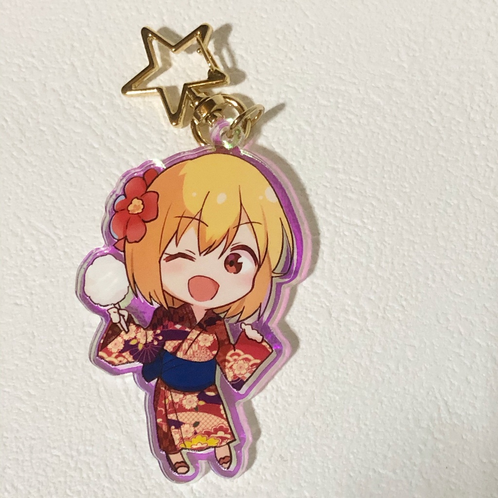 【匿名配送】アクリルキーホルダー　浴衣A 