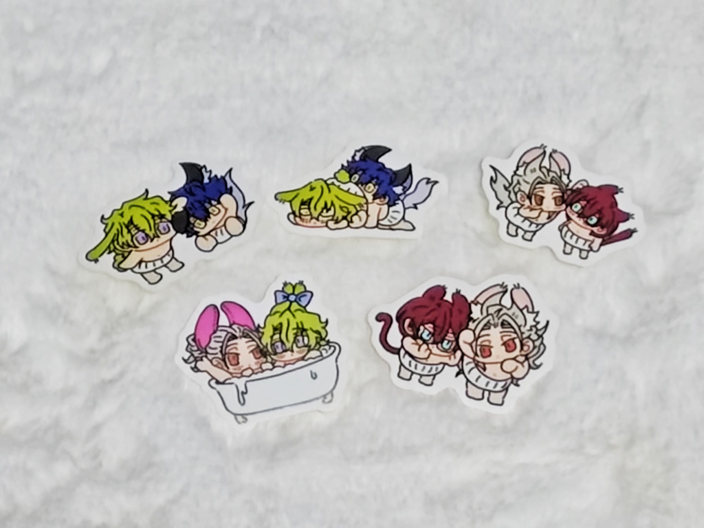 赤チャムステッカー5種