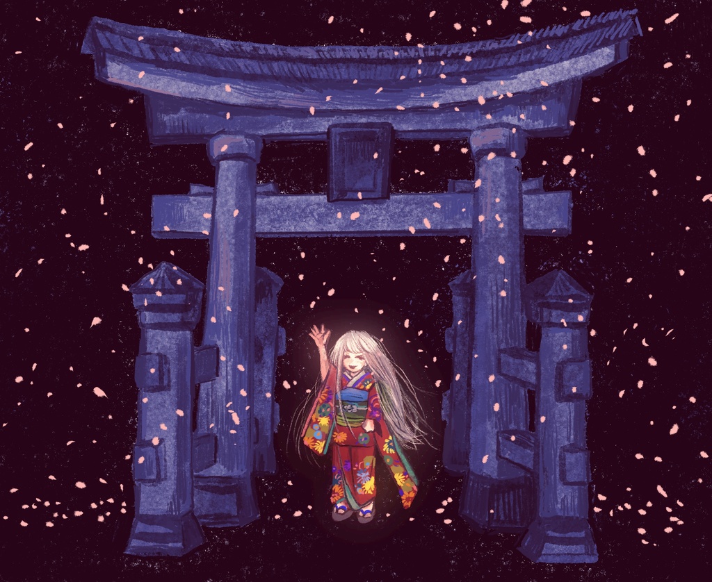 フリー素材 / 和風大鳥居背景 /3種