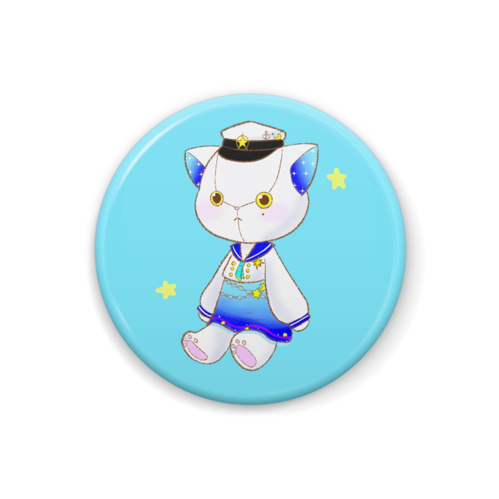 星空猫の缶バッジ