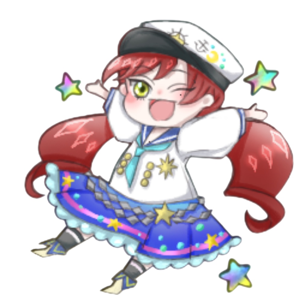 星空と一緒ステッカー