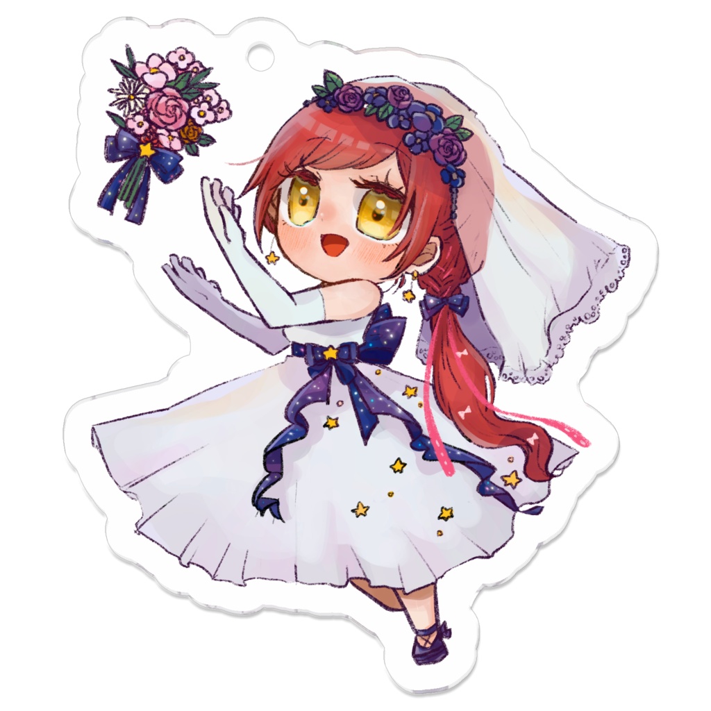 花嫁星空アクキー(等身高め)