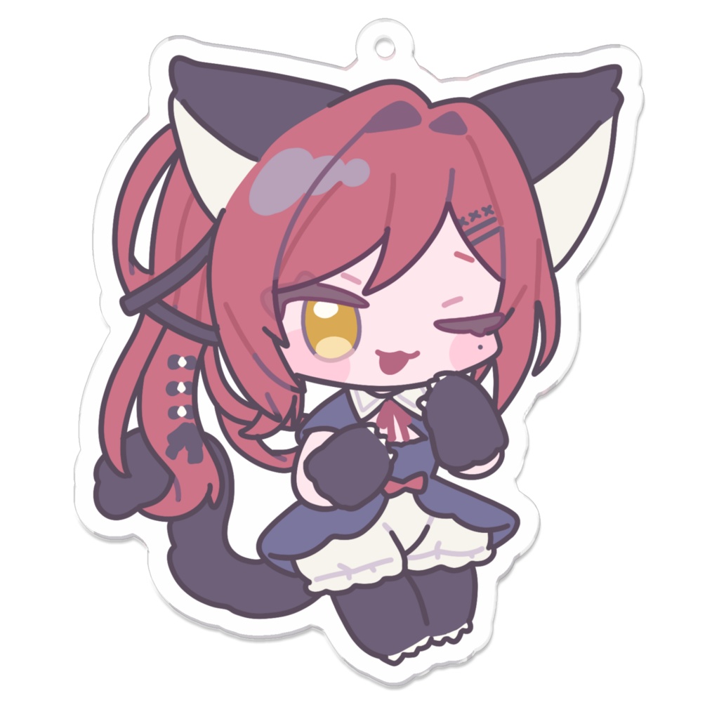 【ハロウィン】黒猫アクリルキーホルダー