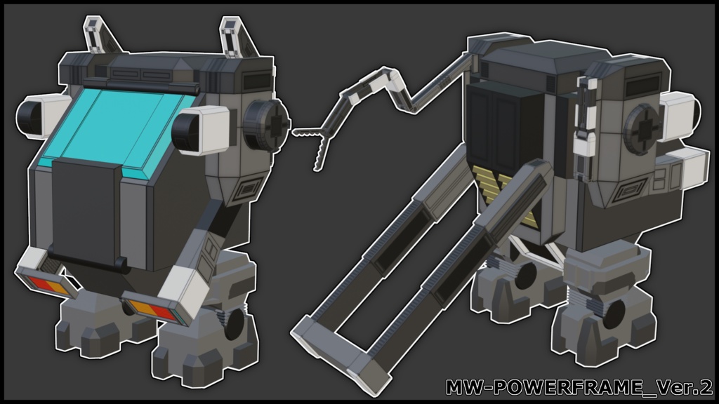 【カスタムオプション-02・MW用小型拡張フレーム+ガトリングユニット】