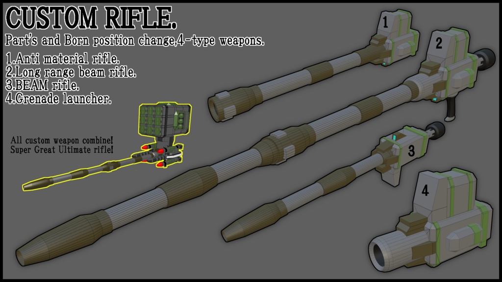 【カスタムオプション-05 バックパックユニット&ウェポンセット】