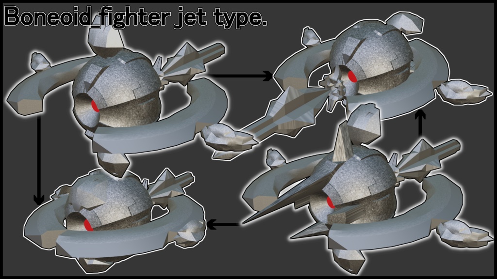 【カスタムクリーチャー03・ボーンノイド小型セット】