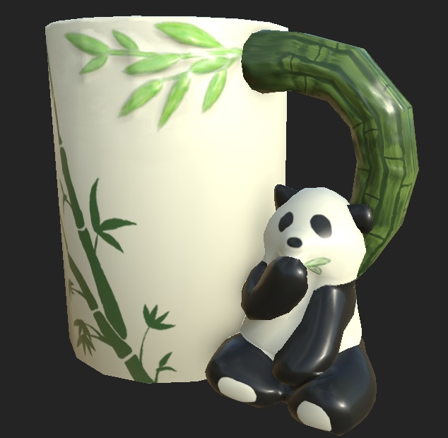 3Dモデル「猫に割られたお気に入りのマグカップ」