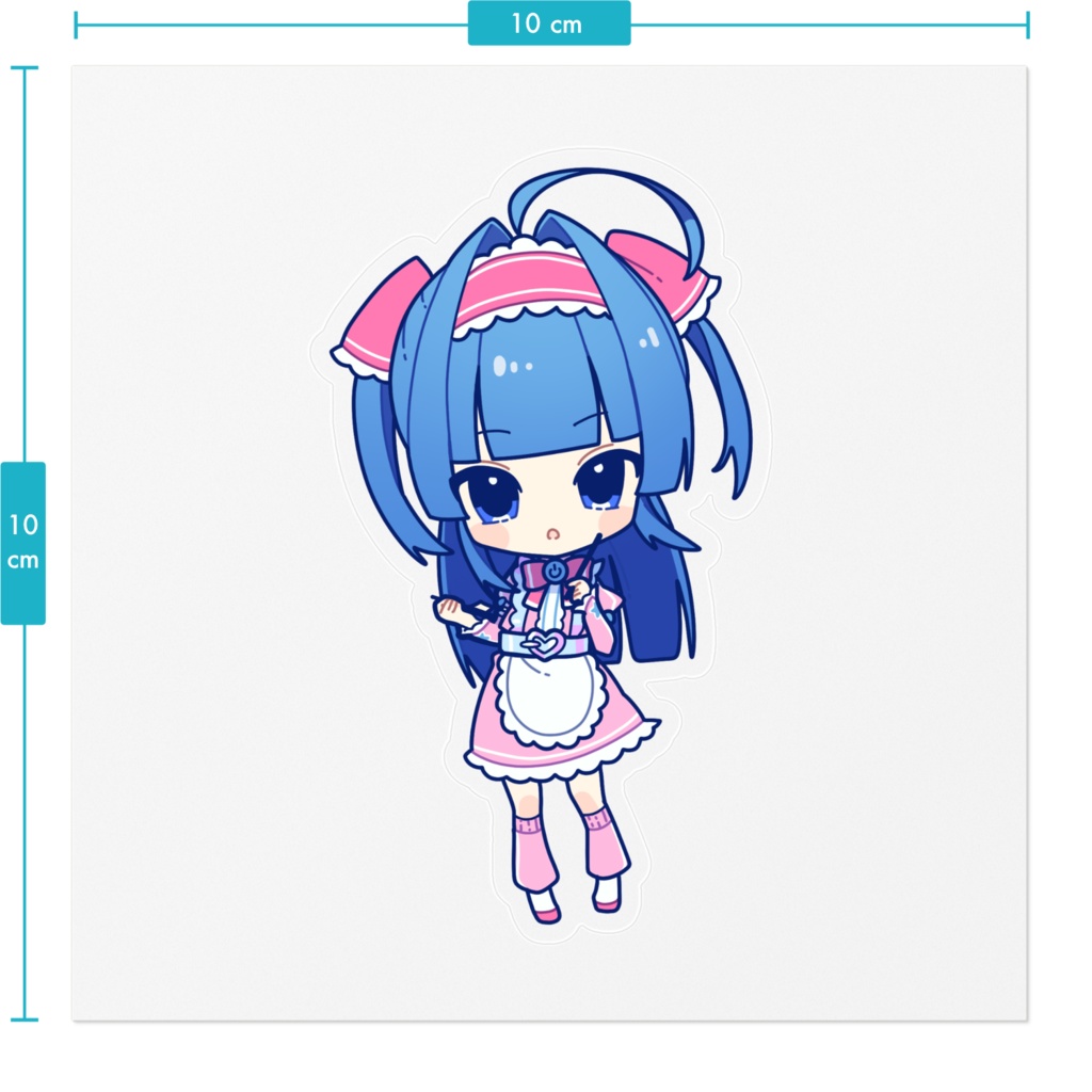 ぱそがるっ!杜若ミオ ステッカー(ミニキャラver.)