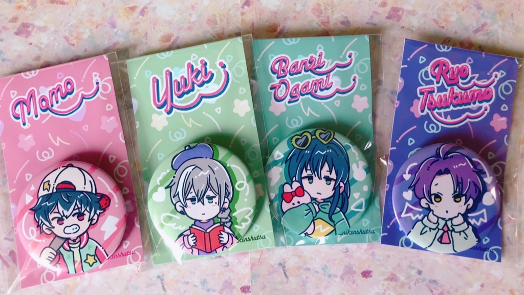 レトロなメンズ缶バッジ