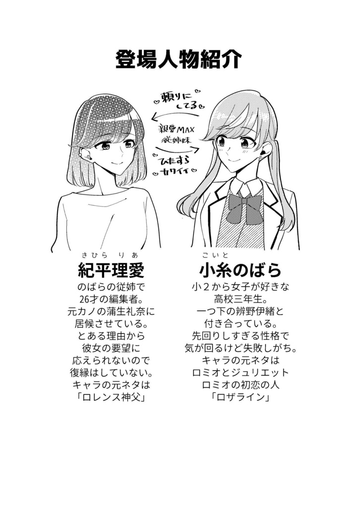 推し百合の同人誌 理愛+のばら
