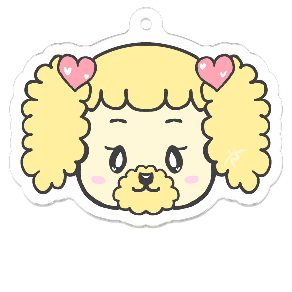 プードルのポピちゃんのアクキー(face)