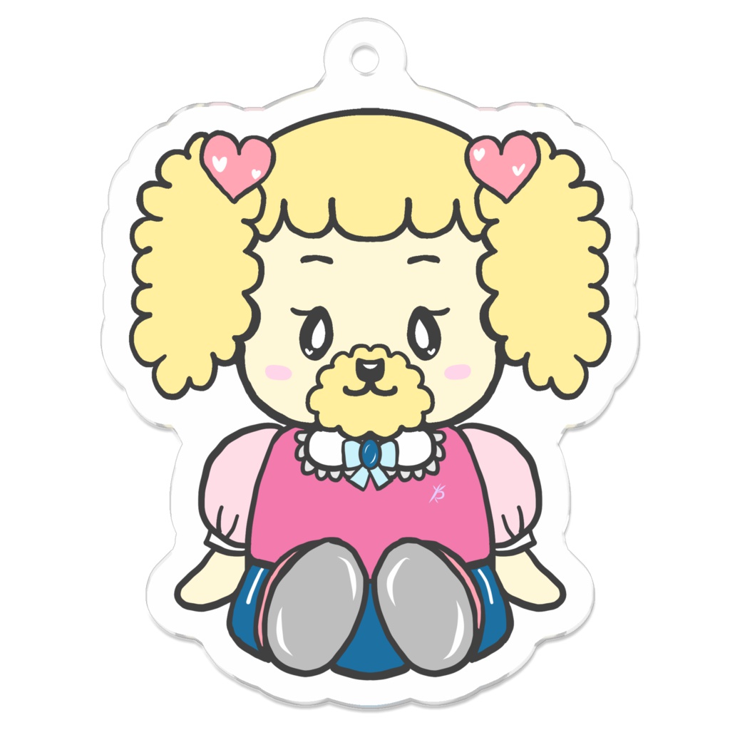 プードルのポピちゃんのアクキー（ver.おすわり）