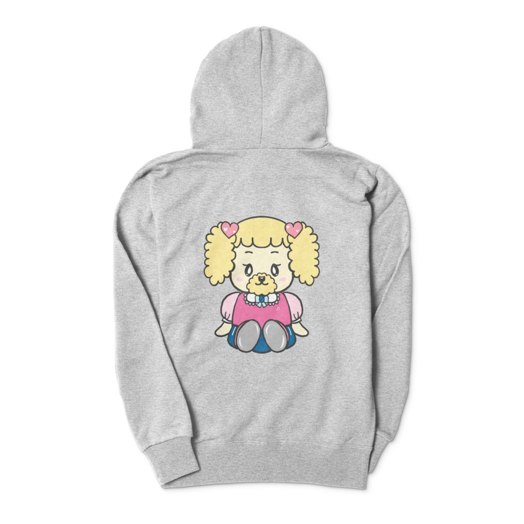 プードルのポピちゃんのジップアップパーカー