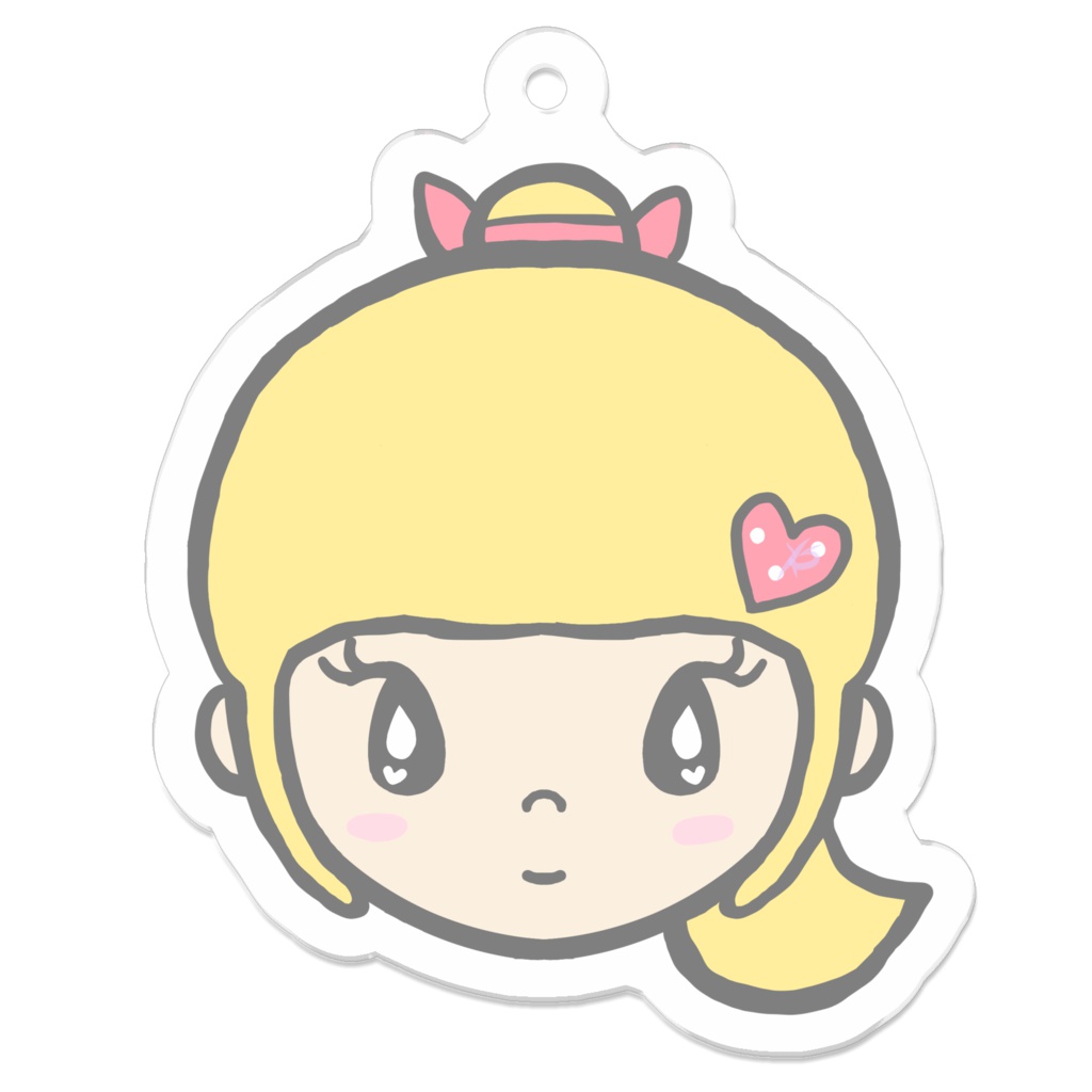 ポニーテールgirlのアクリルキーホルダー