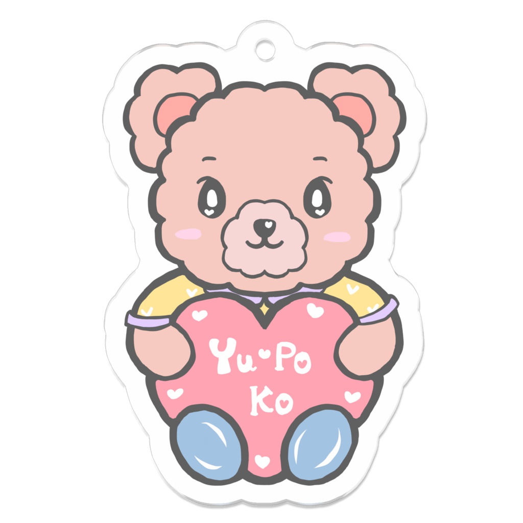 くまのクピちゃんのアクリルキーホルダー