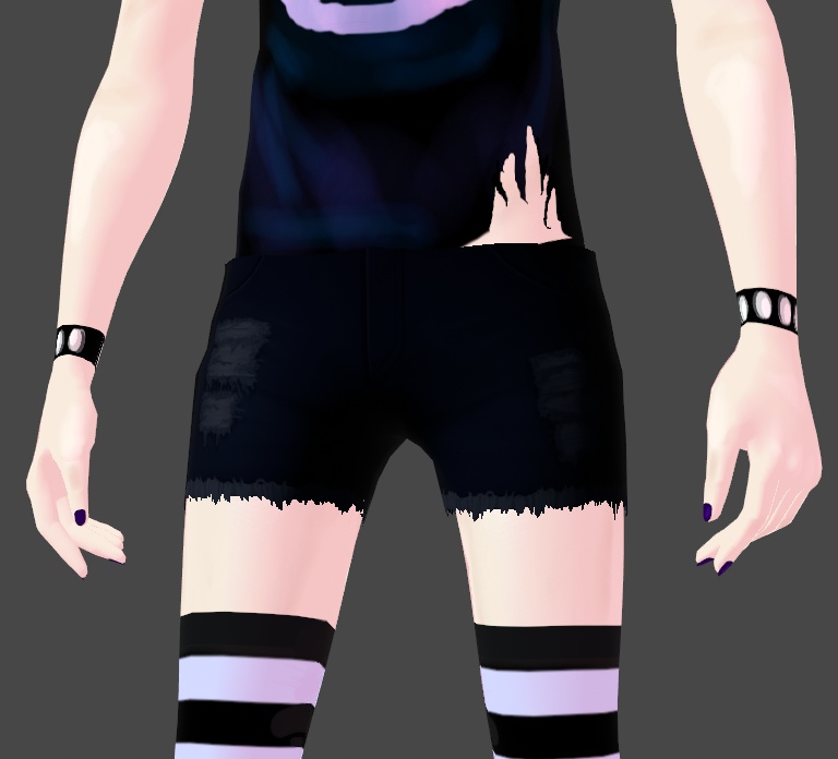 Torn Punk Anarchy Top Vroid