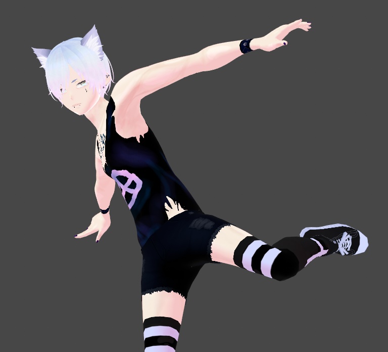 Torn Punk Anarchy Top Vroid