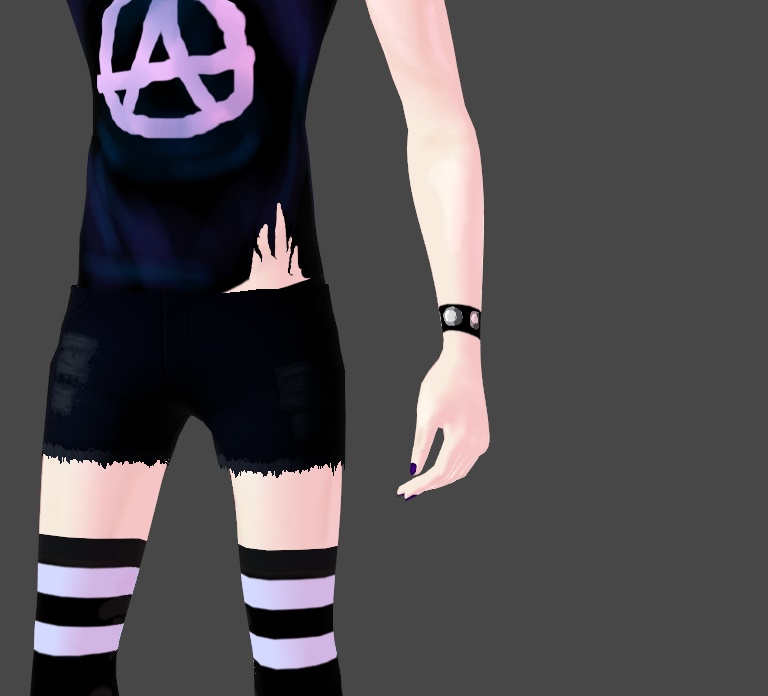 Torn Punk Anarchy Top Vroid