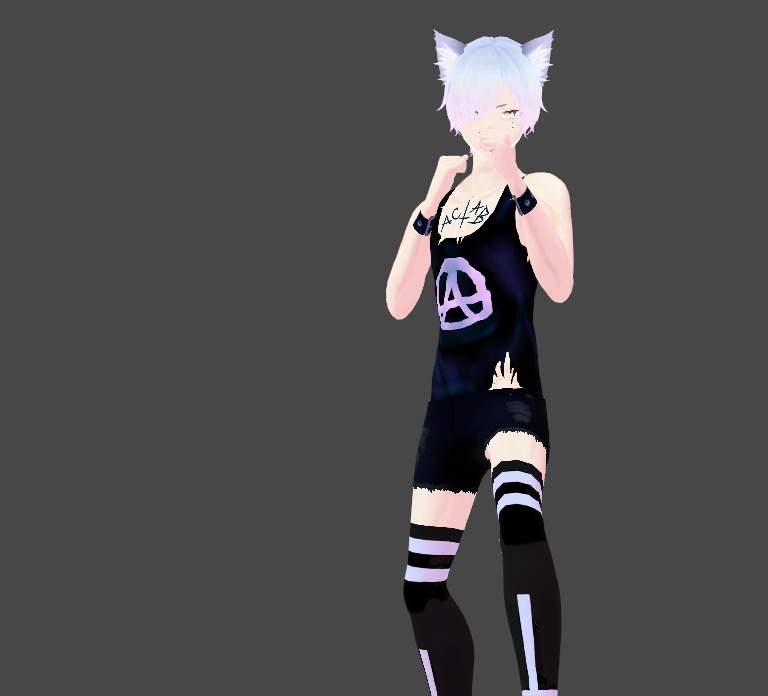 Torn Punk Anarchy Top Vroid