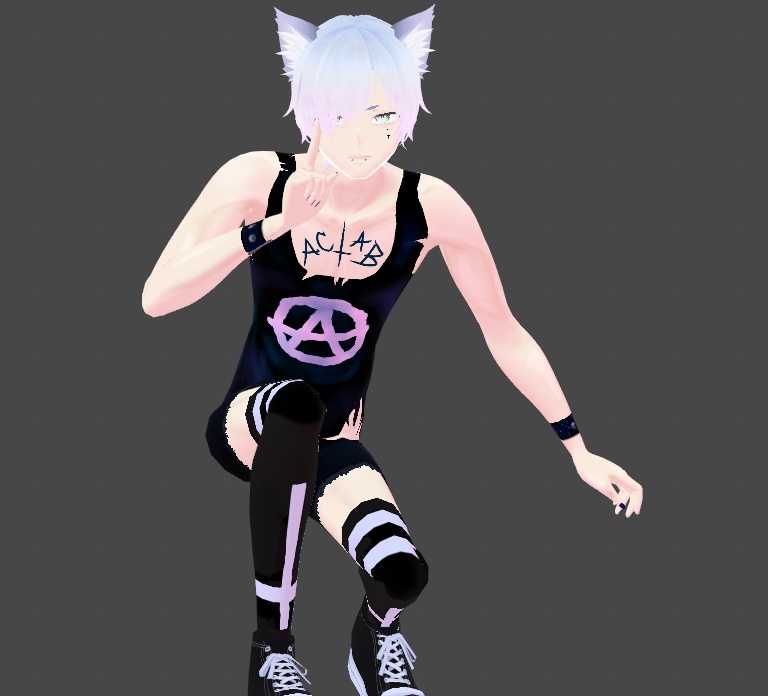 Torn Punk Anarchy Top Vroid