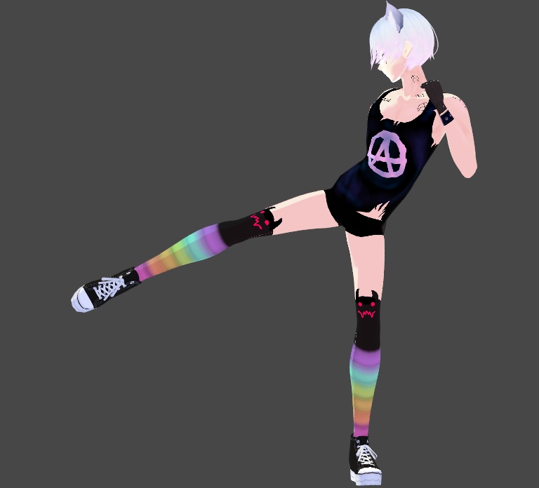 Torn Punk Anarchy Top Vroid