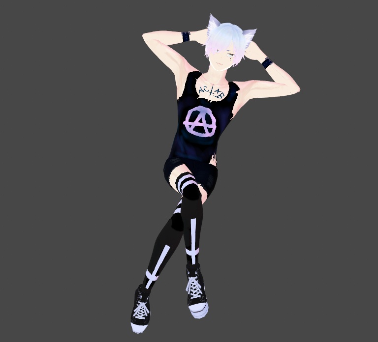 Torn Punk Anarchy Top Vroid