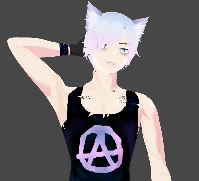 Torn Punk Anarchy Top Vroid