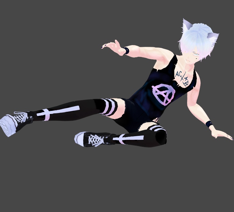 Torn Punk Anarchy Top Vroid