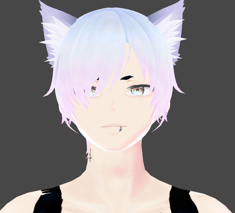 Kitsune Fox Eyebrows x2 Colors Black White Vroid
