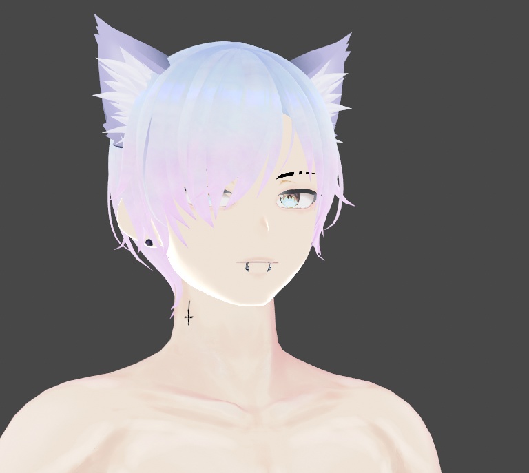 Shaved Eyebrow Slit x8 Styles Black & White Vroid