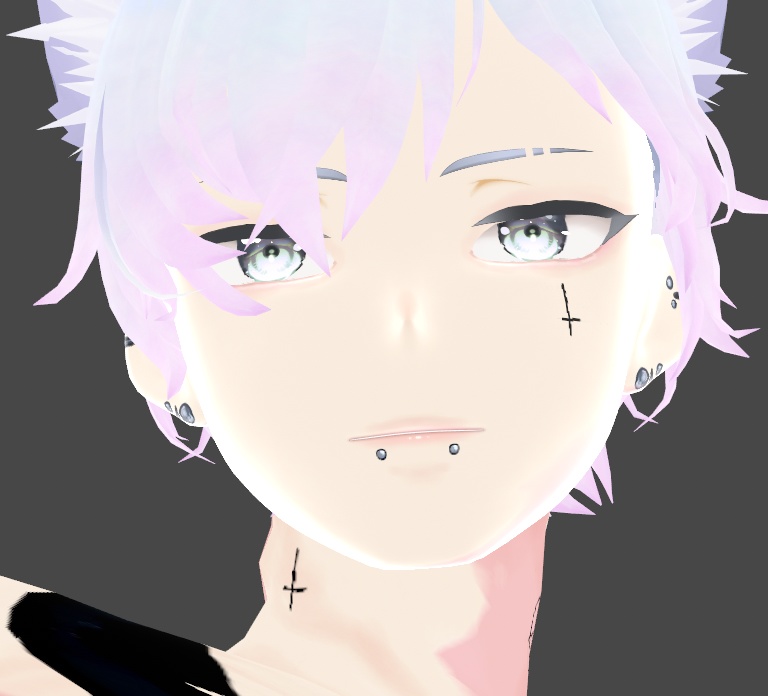 Shaved Eyebrow Slit x8 Styles Black & White Vroid